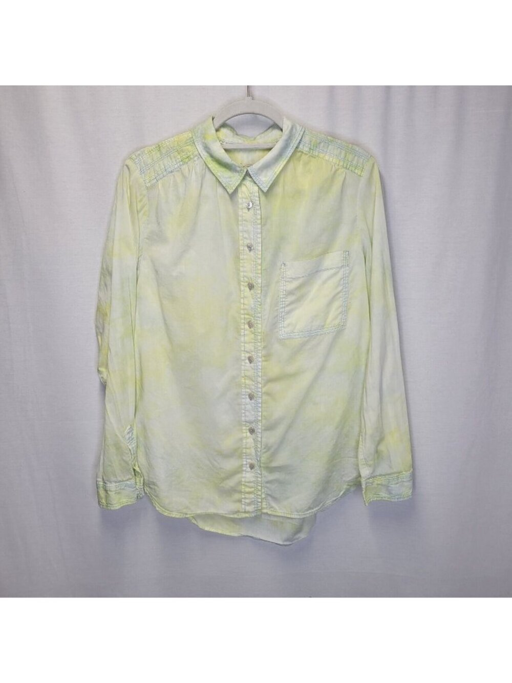 Anthropologie Pilcro And The Letterpress Women's Medium Button Front Shirt Green